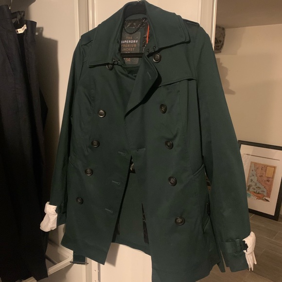 BNWT Superdry Winter Belle Trench XS Dark Green - Picture 8 of 10